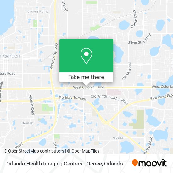 Mapa de Orlando Health Imaging Centers - Ocoee