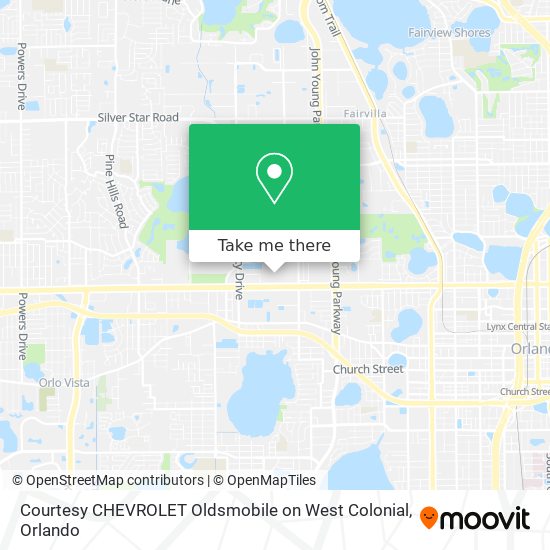 Courtesy CHEVROLET Oldsmobile on West Colonial map