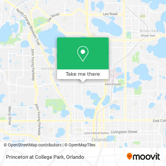 Mapa de Princeton at College Park