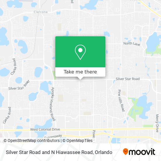 Silver Star Road and N Hiawassee Road map