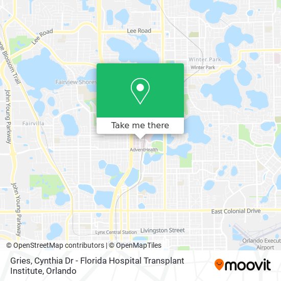 Gries, Cynthia Dr - Florida Hospital Transplant Institute map