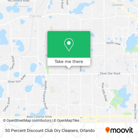 Mapa de 50 Percent Discount Club Dry Cleaners