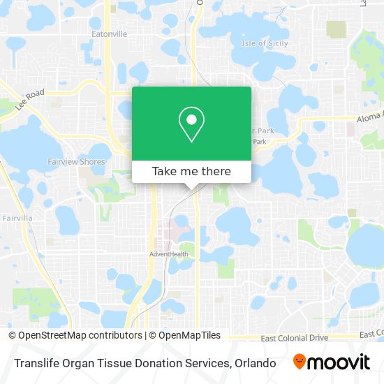 Mapa de Translife Organ Tissue Donation Services