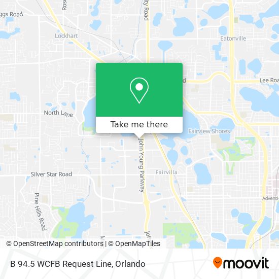 Mapa de B 94.5 WCFB Request Line