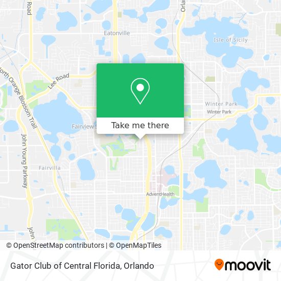 Gator Club of Central Florida map