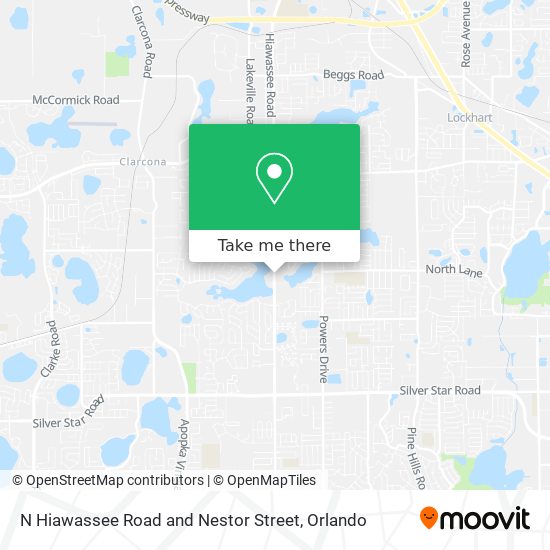 N Hiawassee Road and Nestor Street map