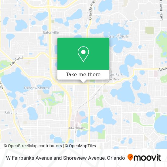 Mapa de W Fairbanks Avenue and Shoreview Avenue