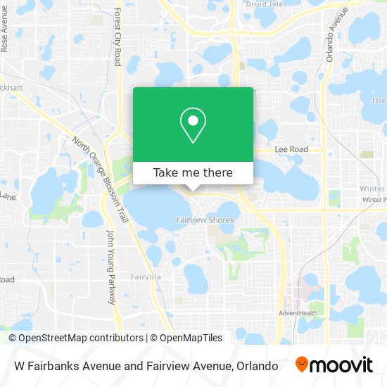Mapa de W Fairbanks Avenue and Fairview Avenue