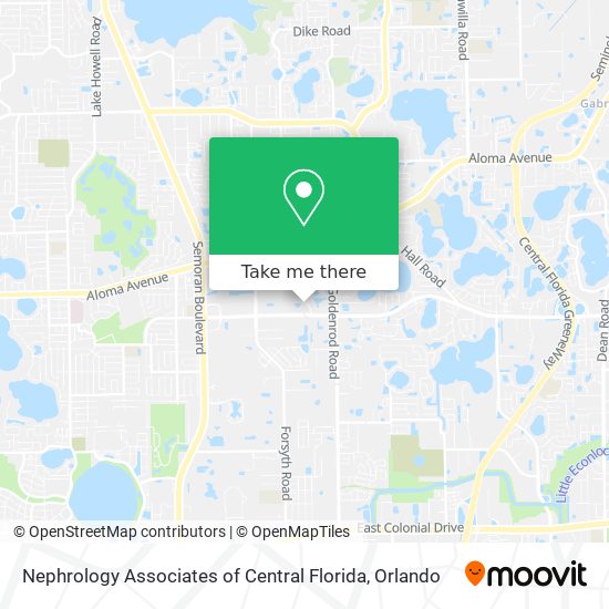 Mapa de Nephrology Associates of Central Florida