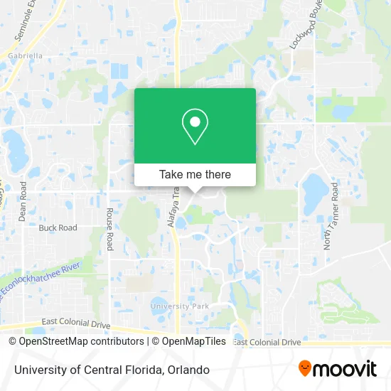 University of Central Florida map