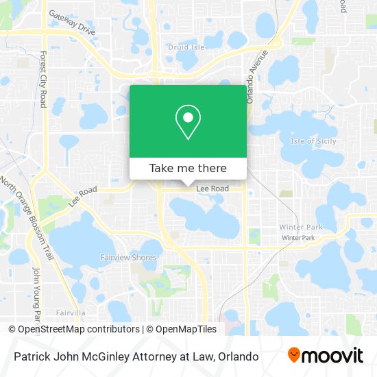 Patrick John McGinley Attorney at Law map