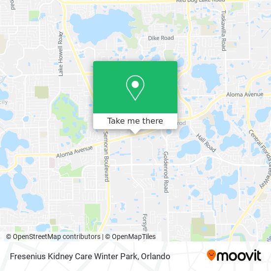 Fresenius Kidney Care Winter Park map