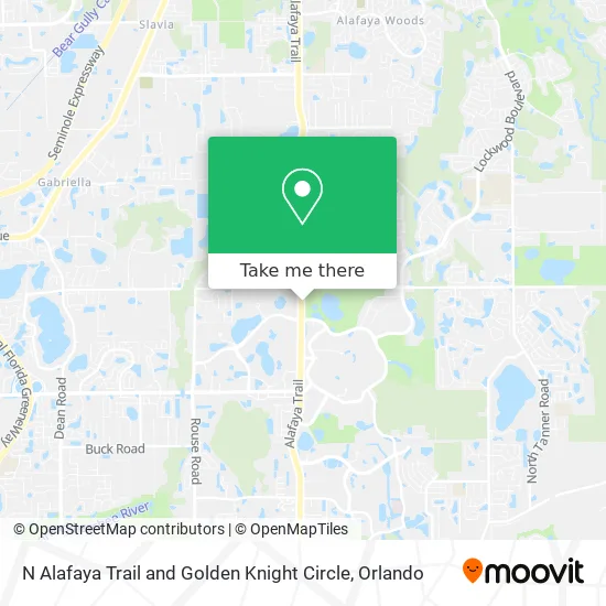 N Alafaya Trail and Golden Knight Circle map