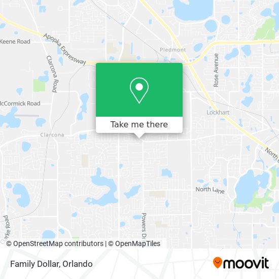 Mapa de Family Dollar