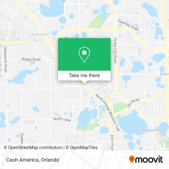 Mapa de Cash America