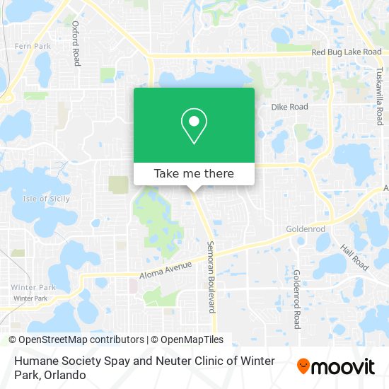 Humane Society Spay and Neuter Clinic of Winter Park map