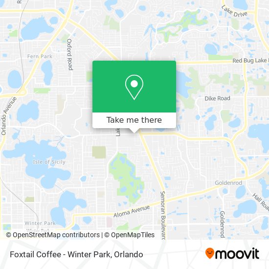 Foxtail Coffee - Winter Park map
