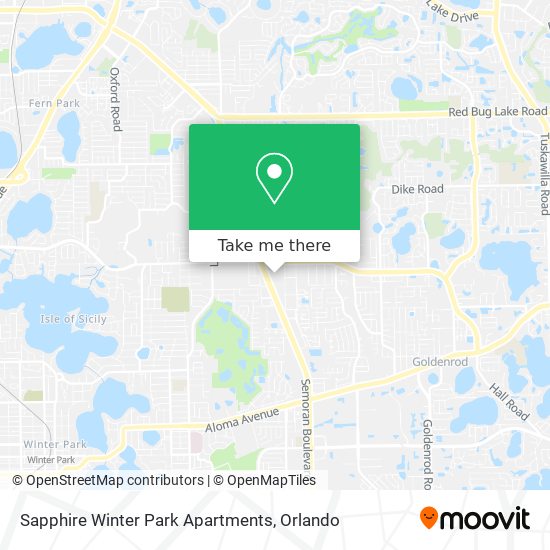 Sapphire Winter Park Apartments map