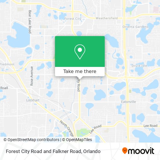 Forest City Road and Falkner Road map