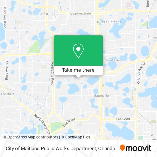 City of Maitland Public Works Department map
