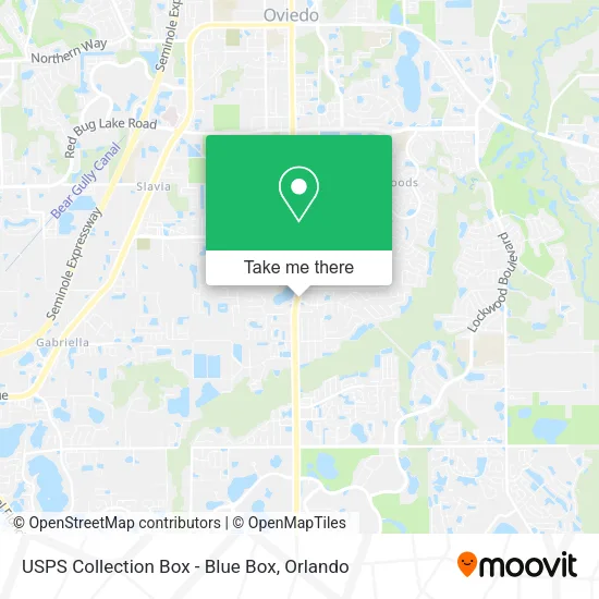 USPS Collection Box - Blue Box map