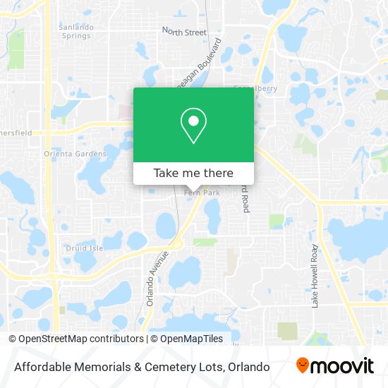 Affordable Memorials & Cemetery Lots map