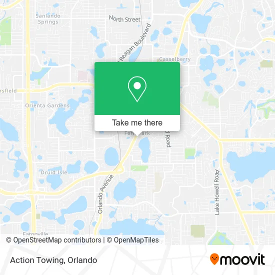 Action Towing map