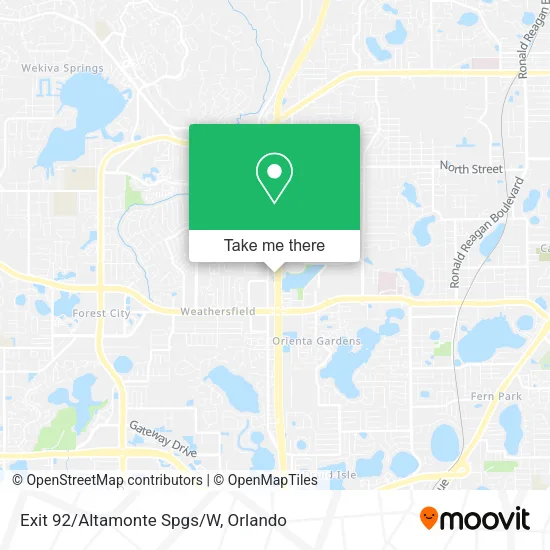 Mapa de Exit 92/Altamonte Spgs/W