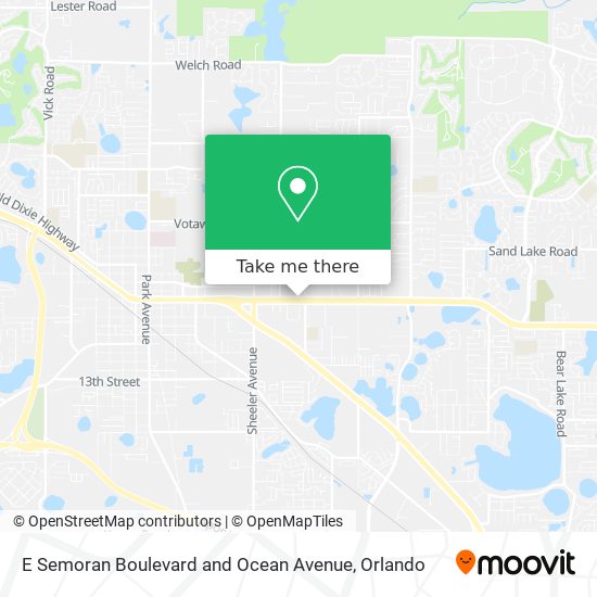Mapa de E Semoran Boulevard and Ocean Avenue