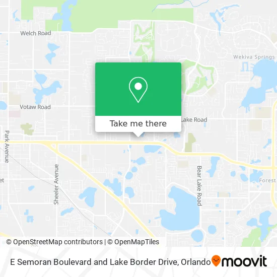E Semoran Boulevard and Lake Border Drive map