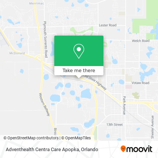 Mapa de Adventhealth Centra Care Apopka