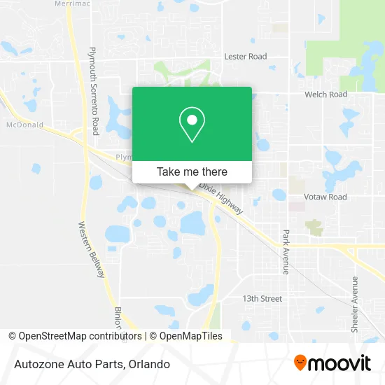 Autozone Auto Parts map
