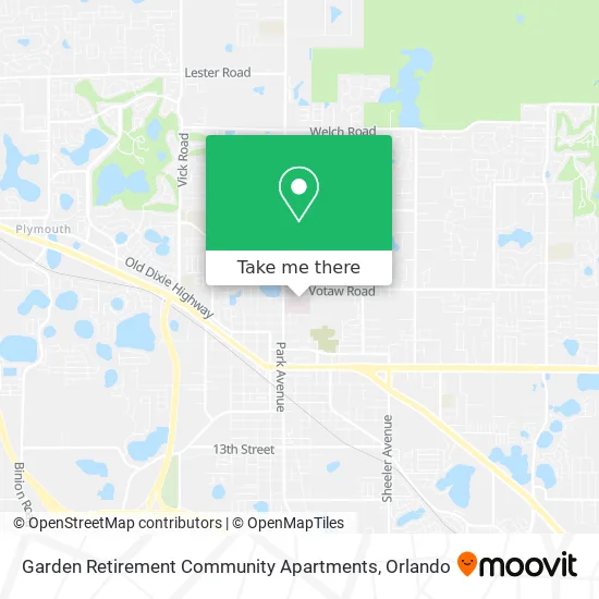 Garden Retirement Community Apartments map