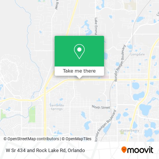 W Sr 434 and Rock Lake Rd map