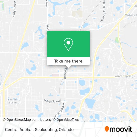Central Asphalt Sealcoating map