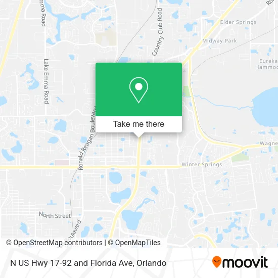 N US Hwy 17-92 and Florida Ave map