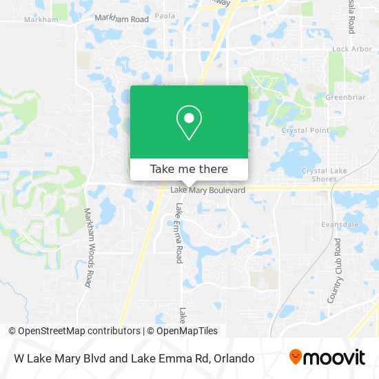 W Lake Mary Blvd and Lake Emma Rd map