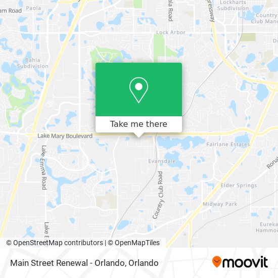 Mapa de Main Street Renewal - Orlando