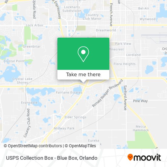 USPS Collection Box - Blue Box map