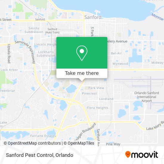 Sanford Pest Control map