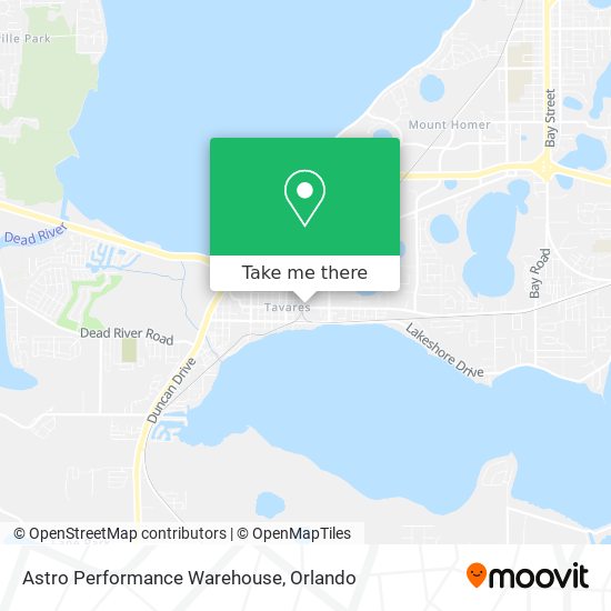 Astro Performance Warehouse map