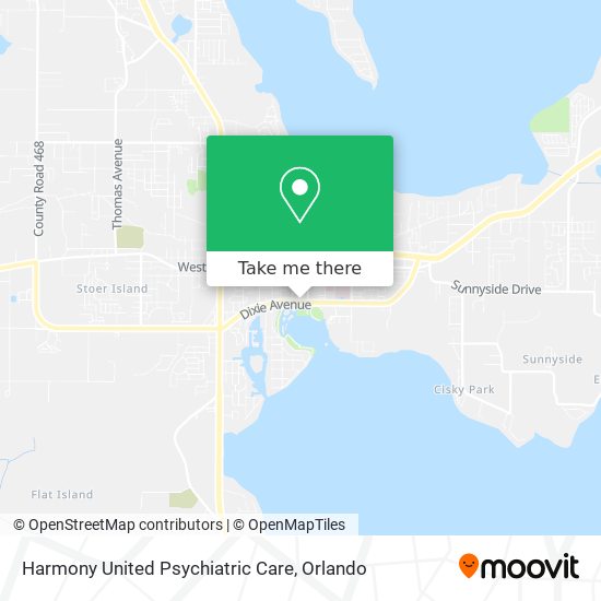 Harmony United Psychiatric Care map