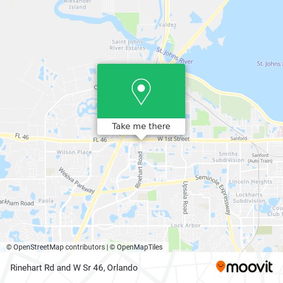 Rinehart Rd and W Sr 46 map