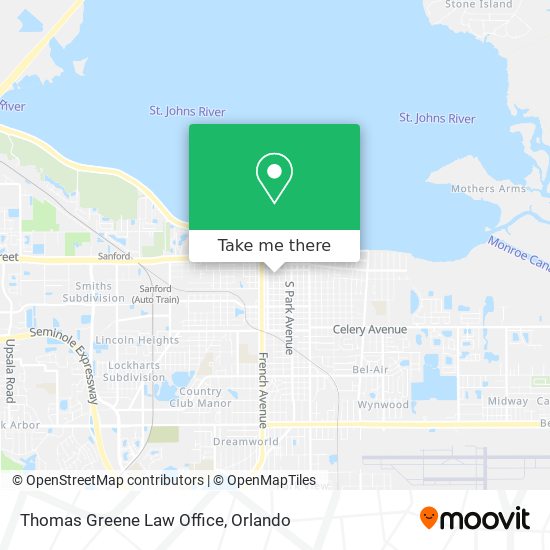 Thomas Greene Law Office map