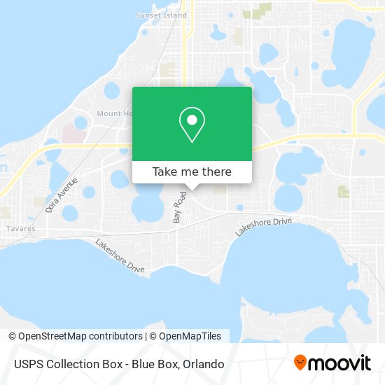 Mapa de USPS Collection Box - Blue Box