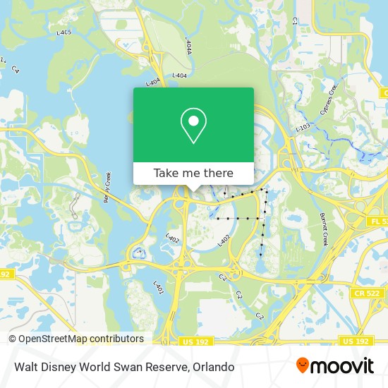 Walt Disney World Swan Reserve map