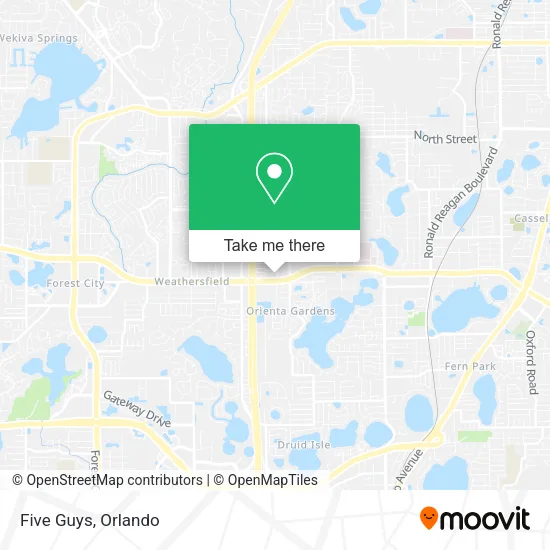 Mapa de Five Guys