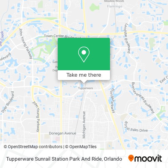 Tupperware Sunrail Station Park And Ride map