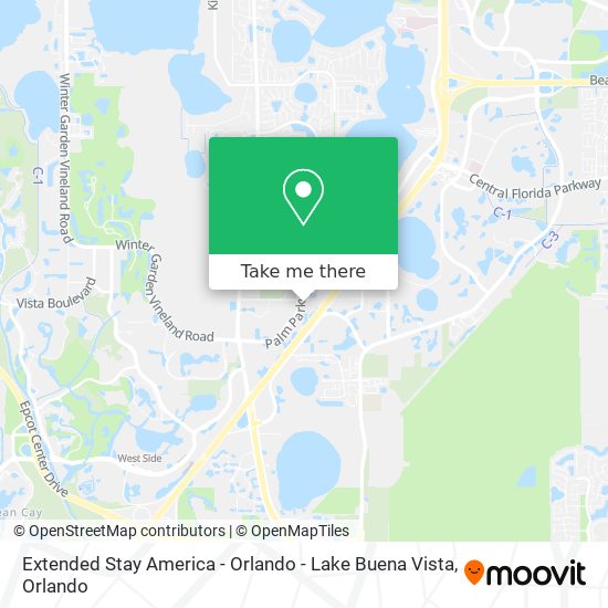 Mapa de Extended Stay America - Orlando - Lake Buena Vista