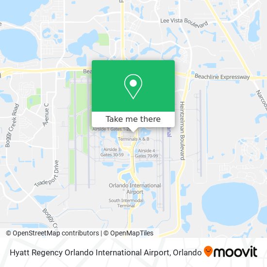 Mapa de Hyatt Regency Orlando International Airport